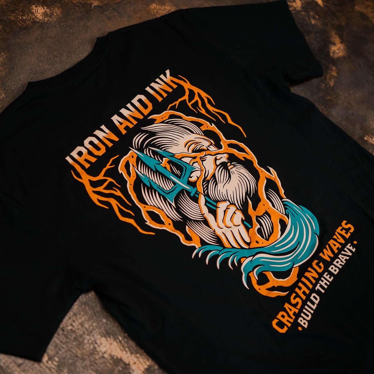 "Poseidon" unisex t-shirt-Black