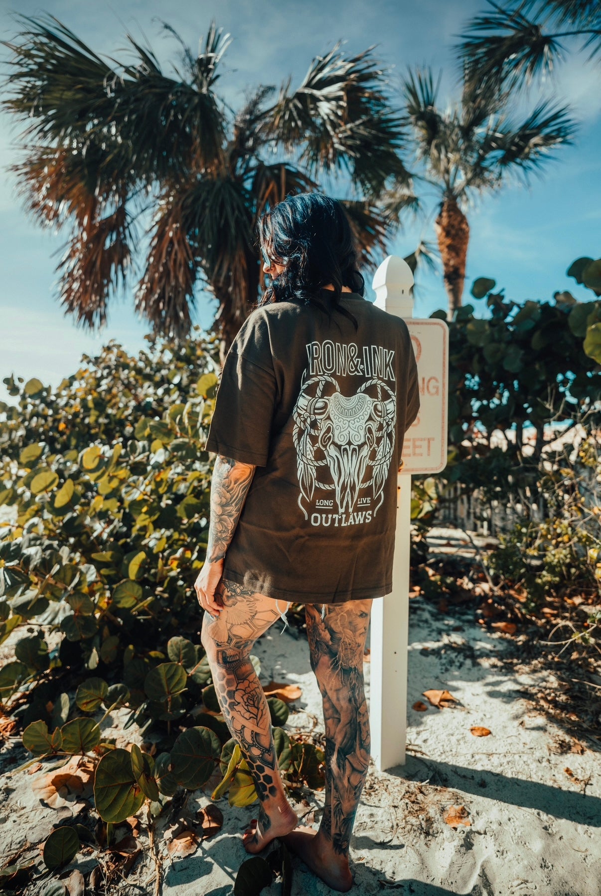 Outlaws heavy wt oversized shirt- espresso brown