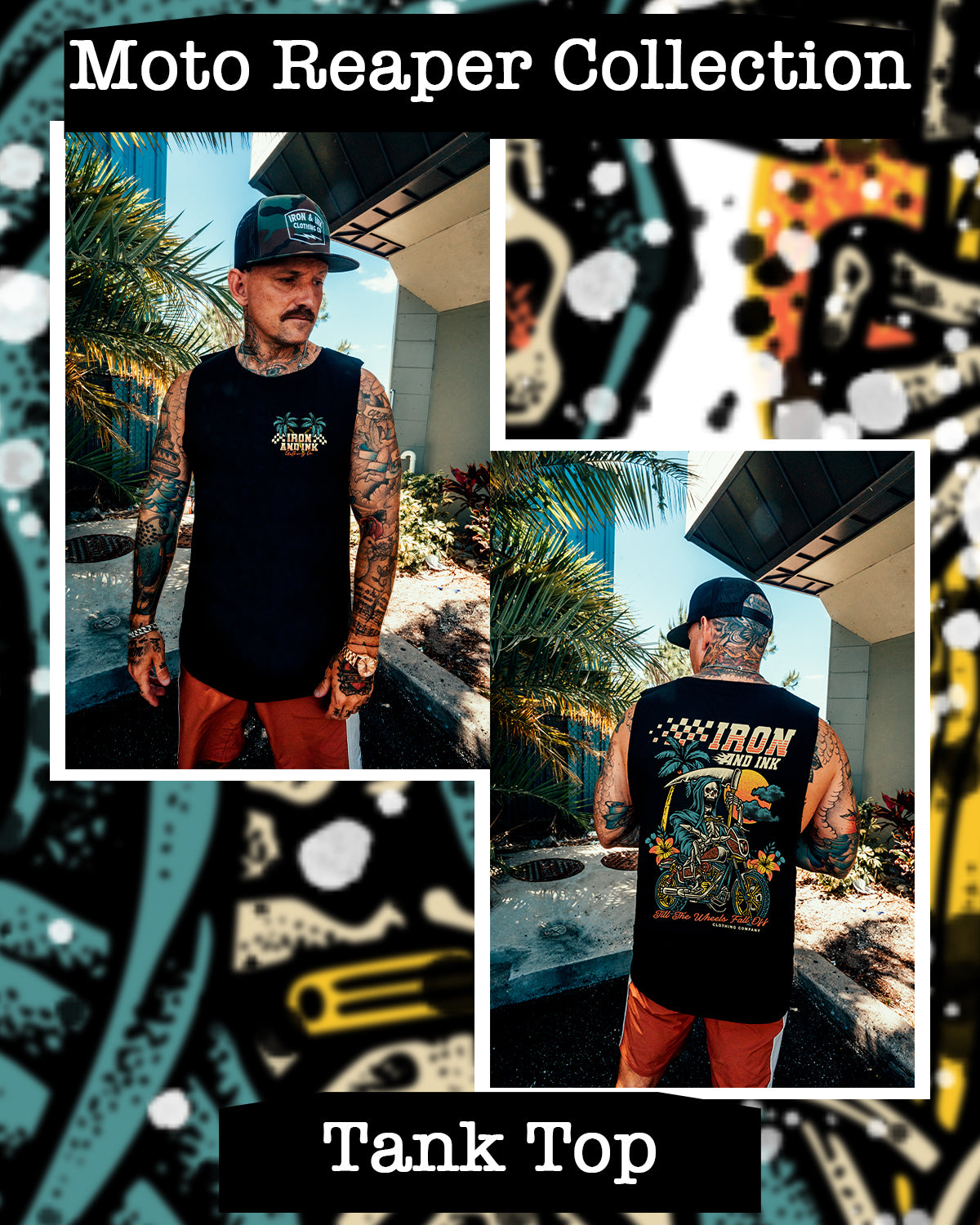 New "Moto Reaper" tank top -black