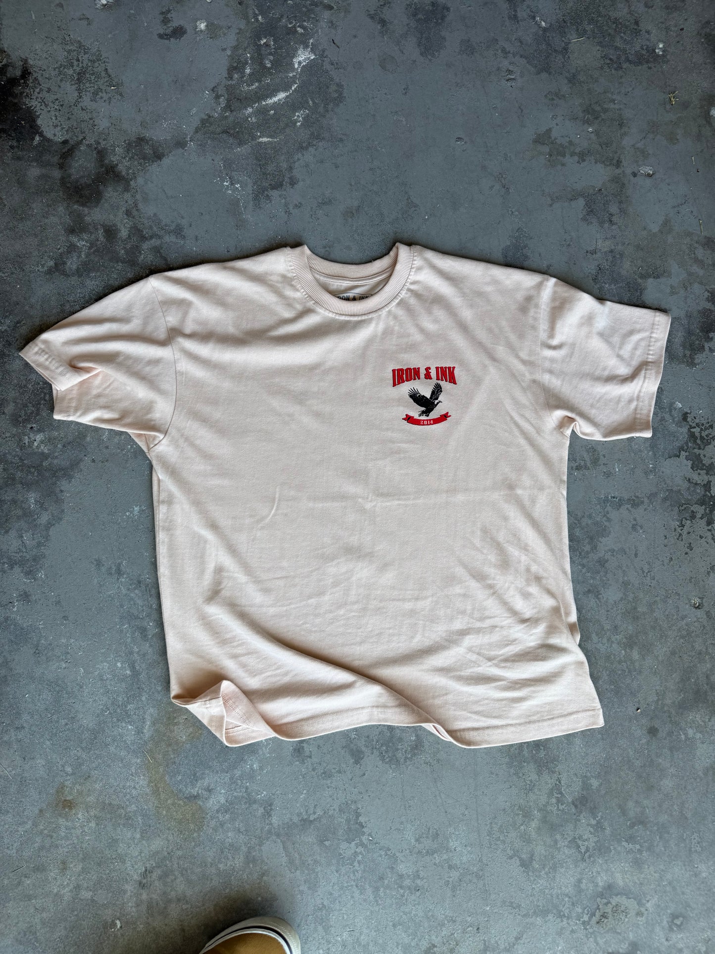 New "Outlaws Never Die" garment dyed shirt- dusty rose