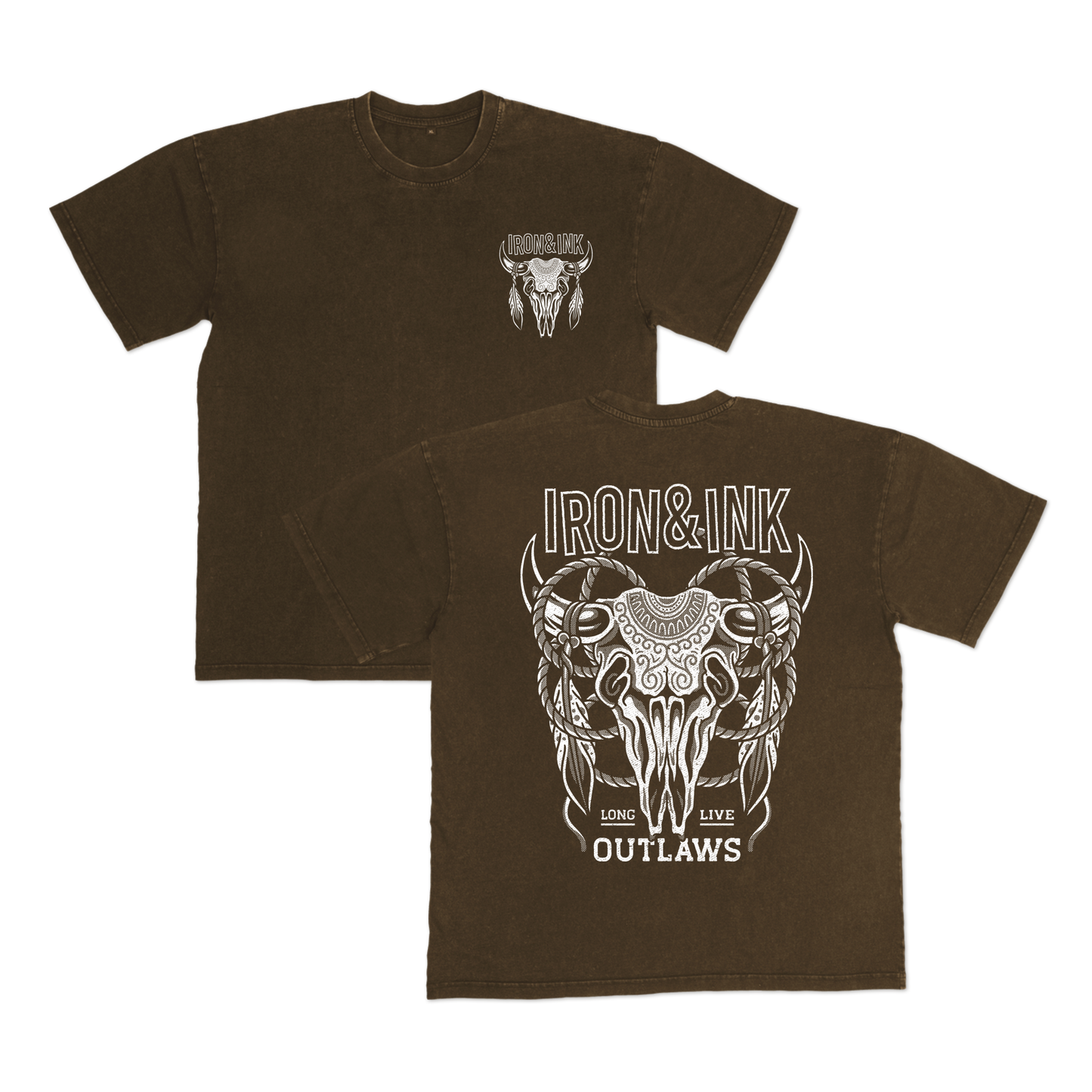 Outlaws heavy wt oversized shirt- espresso brown