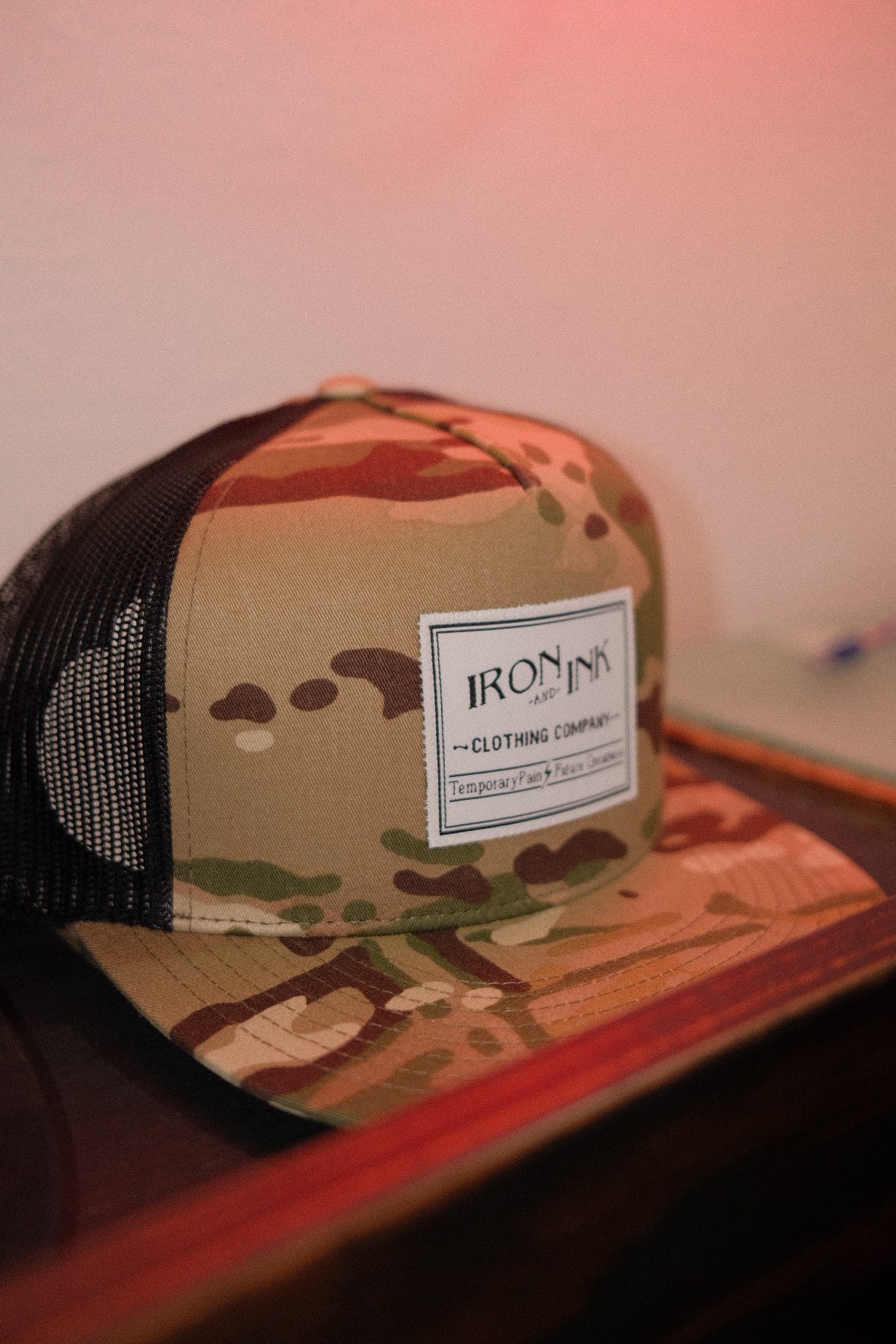 "New" sand camo flat bill SnapBack