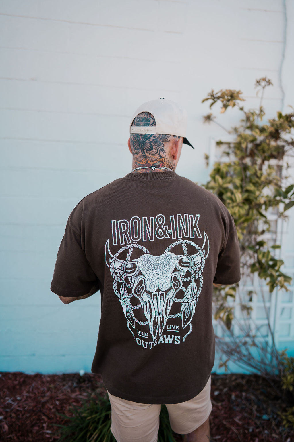 Outlaws heavy wt oversized shirt- espresso brown