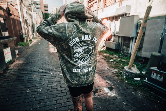 New BF exclusive "panther and nails" hoodie- Deadwood camo