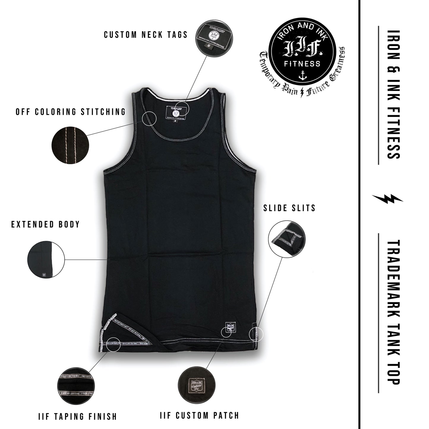 IIF Customs Trademark Tank Top- Black