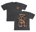 New "Good Luck" shirt- oversized tee in Acid wash grey