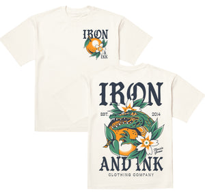 Pre-Order New "Gator" oversized heavy wt shirt- Off White garment dyed wash
