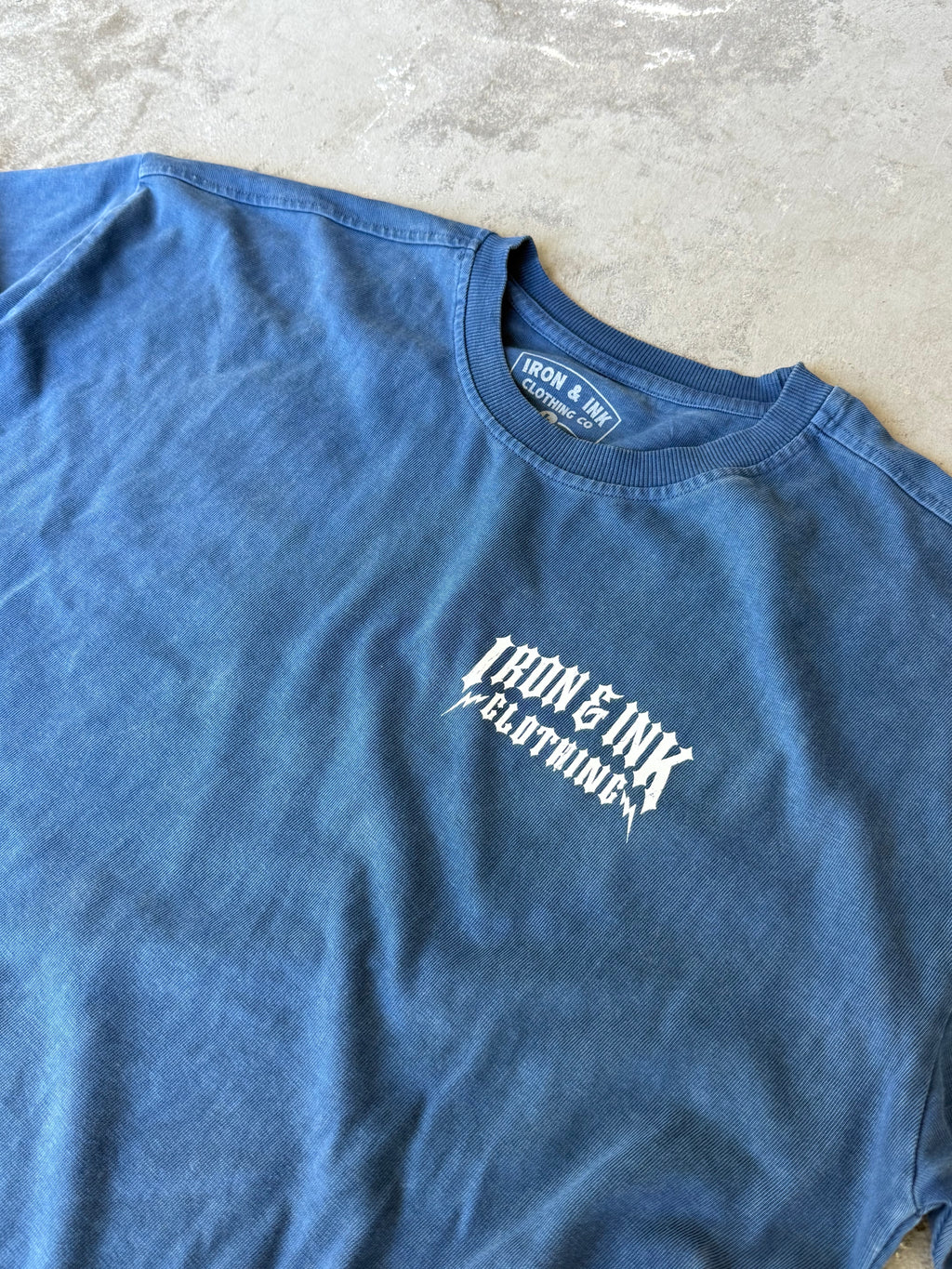 New "bolt" garment dyed shirt- Cobalt blue