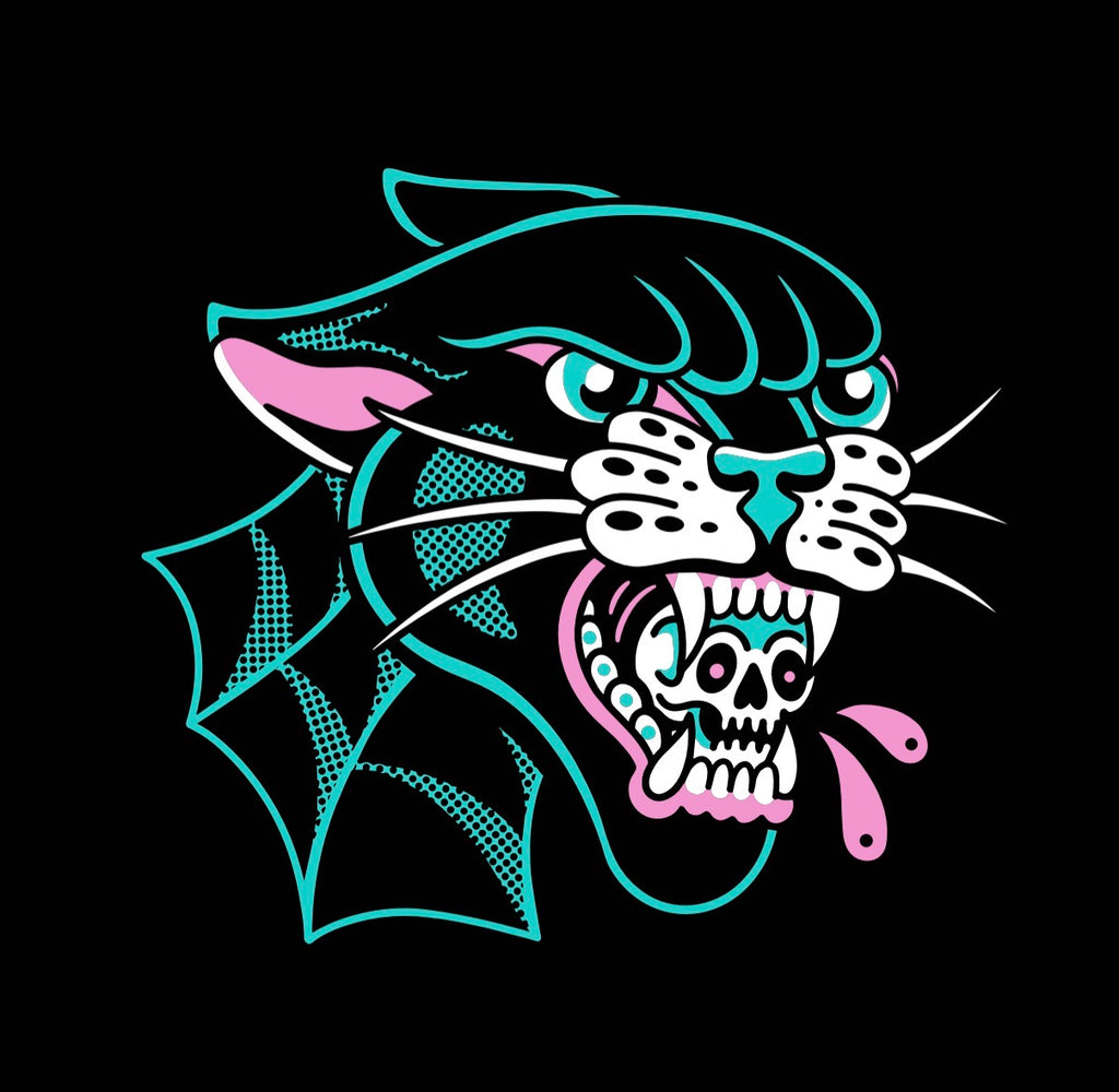 (Early access) Panther "Miami Vice" edition-oversized shirt faded black