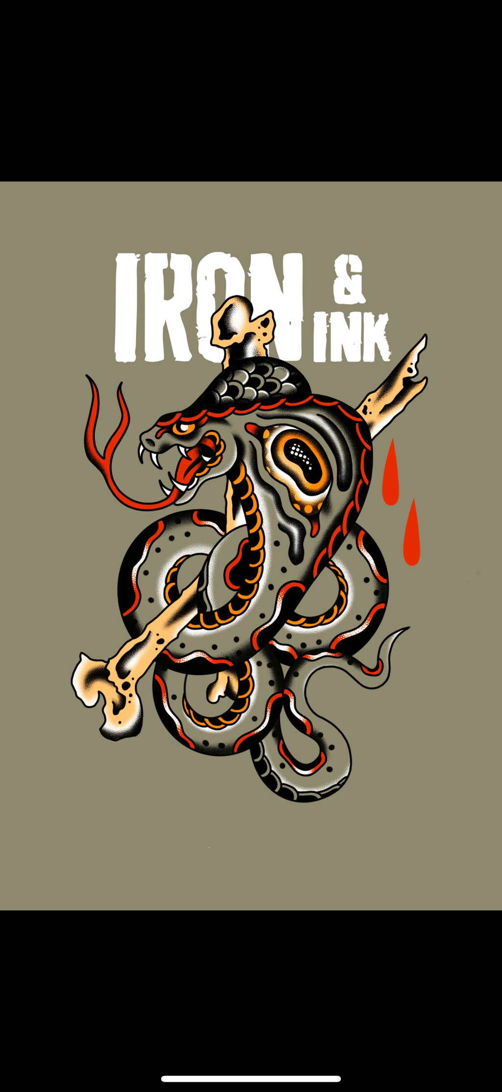 New "King Cobra" shirt-oversized tee in Olive green