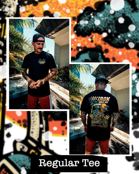(Pre-Order) New "Moto Reaper" regular style shirt-black