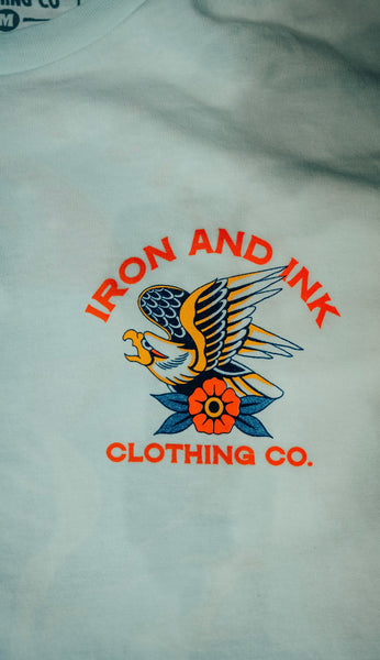 New "Stand Strong" regular style shirt- Seafoam blue