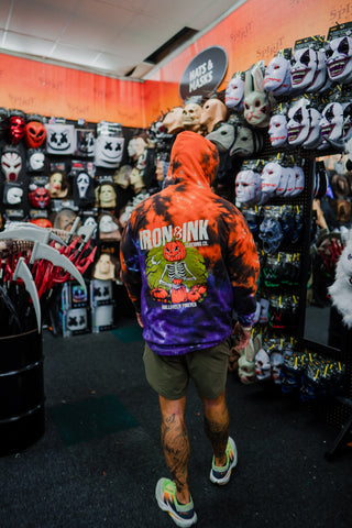 Custom Halloween tie dye hoodie