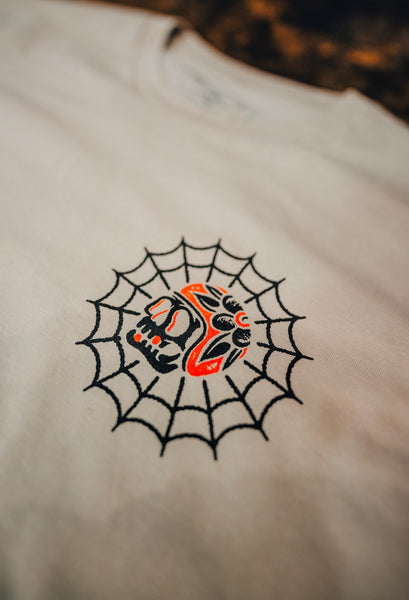 New " Web Skull" regular style shirt-sand