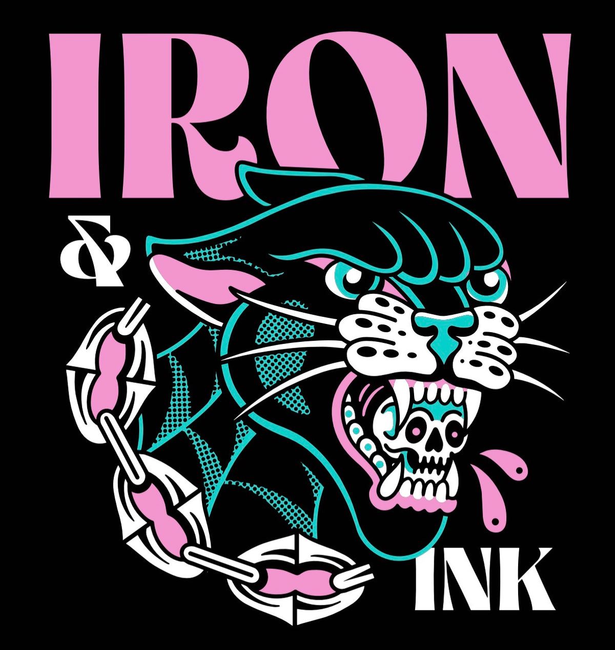 (Early access) Panther "Miami Vice" edition-oversized shirt faded black