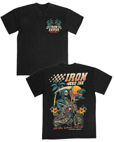 (Pre-Order) New "Moto Reaper" oversized shirt- washed black
