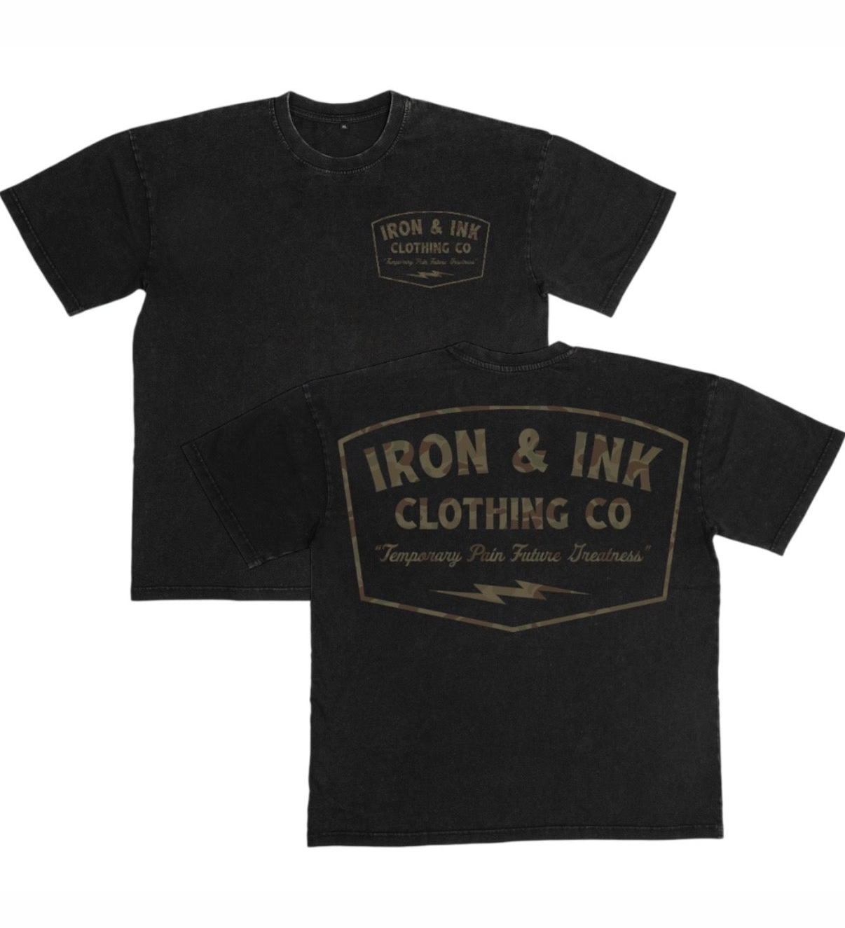 New "OG logo" camo print- acid wash black