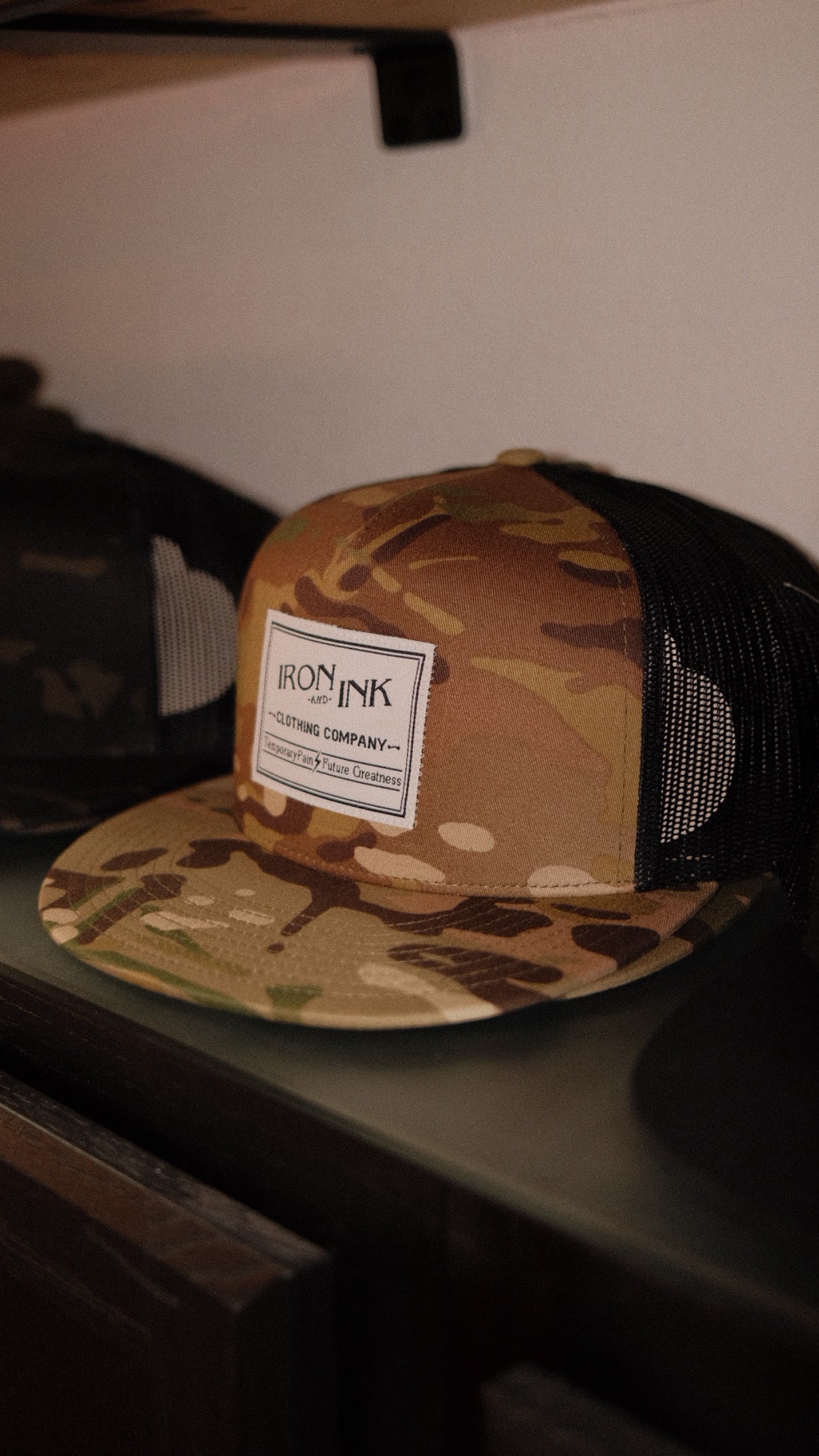 "New" sand camo flat bill SnapBack