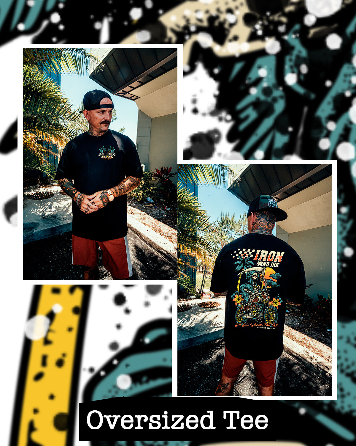 New "Moto Reaper" oversized shirt- washed black