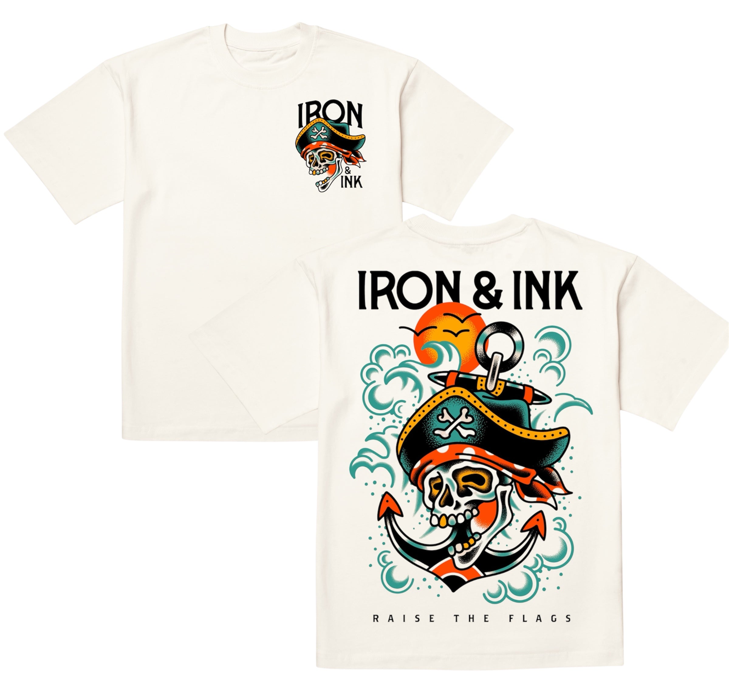 "New" Raise the flags" oversized shirt- off white