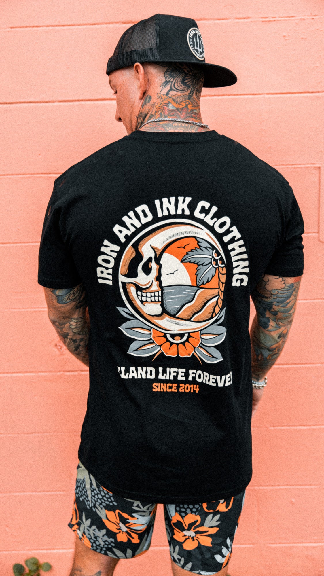 "Island Life Forever" shirt-Black