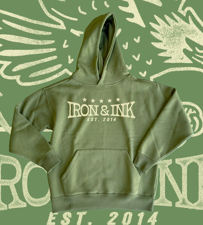 New CM exclusive "Iron Eagle Heritage" hoodie- Olive green