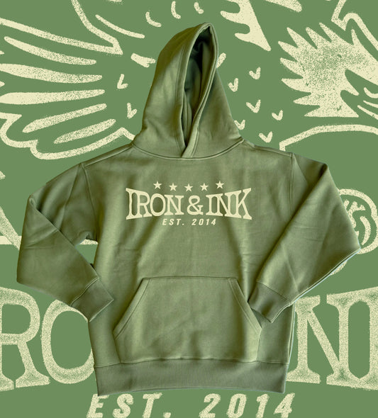 New CM exclusive "Iron Eagle Heritage" hoodie- Olive green