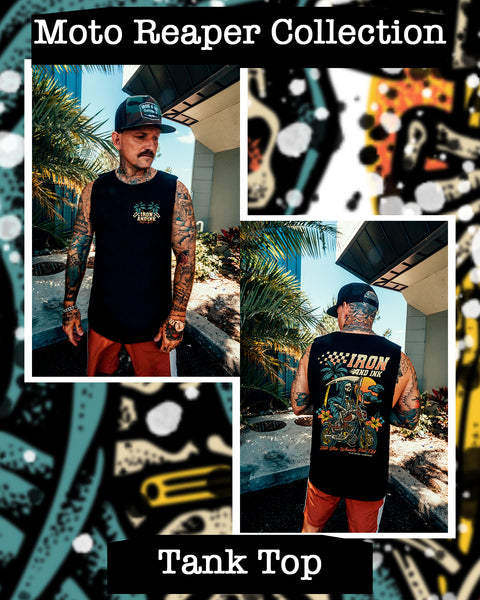 (Pre-Order) New "Moto Reaper" tank top -black
