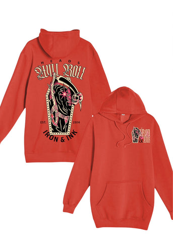 Early access- The "reaper" hoodie-cherry red
