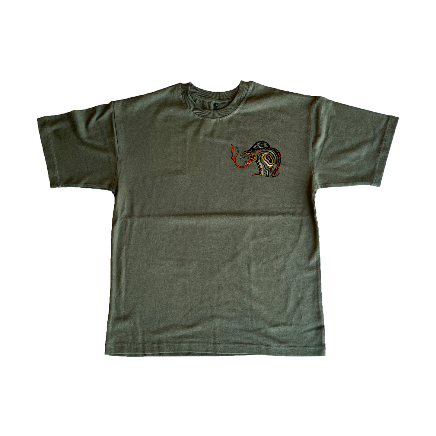 New CM exclusive "King Cobra" shirt-Olive green