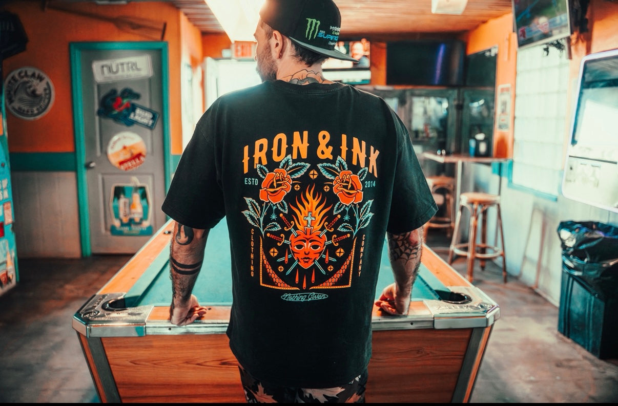 New "Sacred Heart" onyx washed black