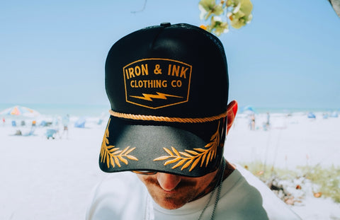 New custom "Captains" SnapBack hat- black
