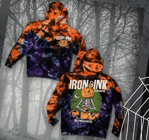 Custom Halloween tie dye hoodie