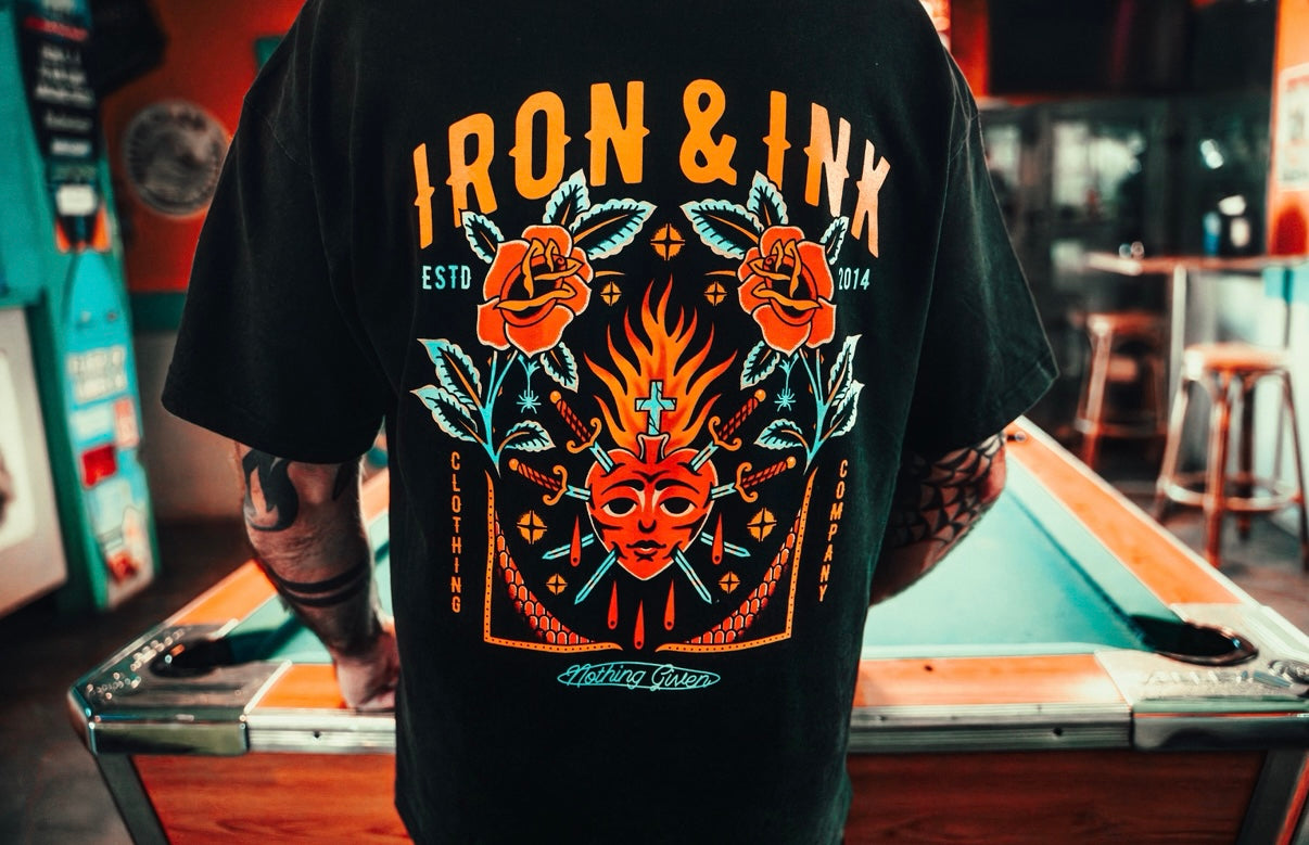 New "Sacred Heart" onyx washed black