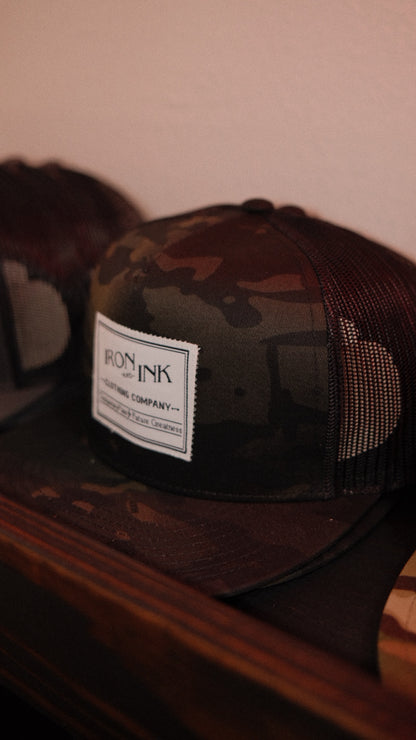 "New" black camo flat bill SnapBack