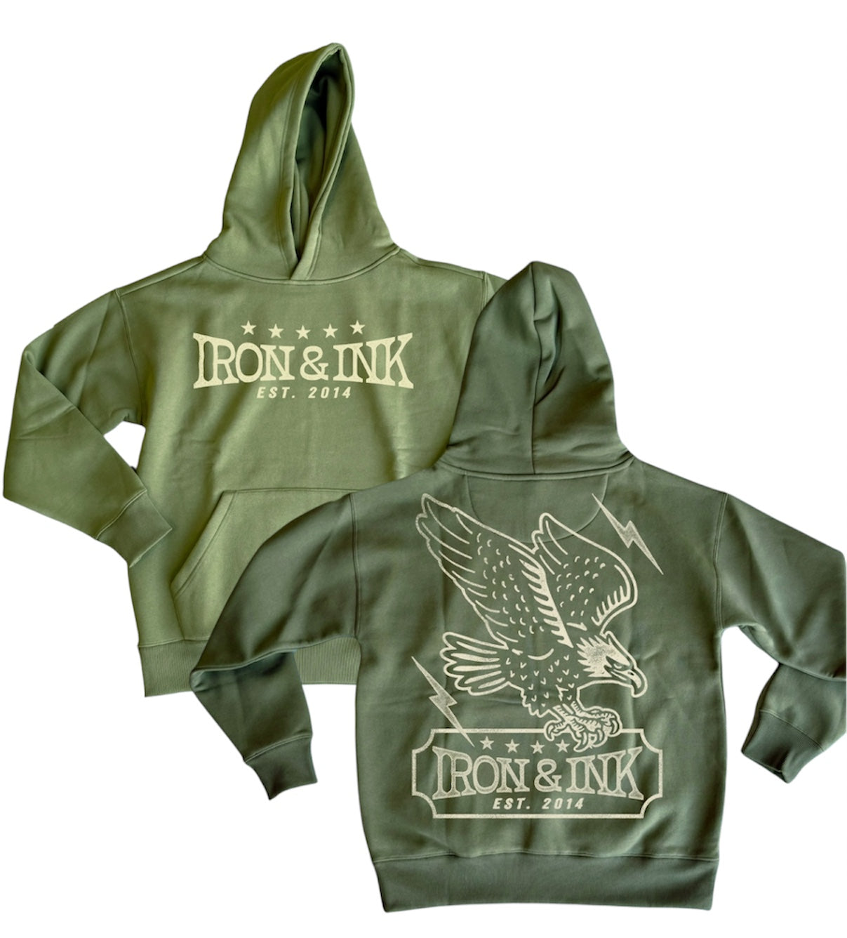 New CM exclusive "Iron Eagle Heritage" hoodie- Olive green