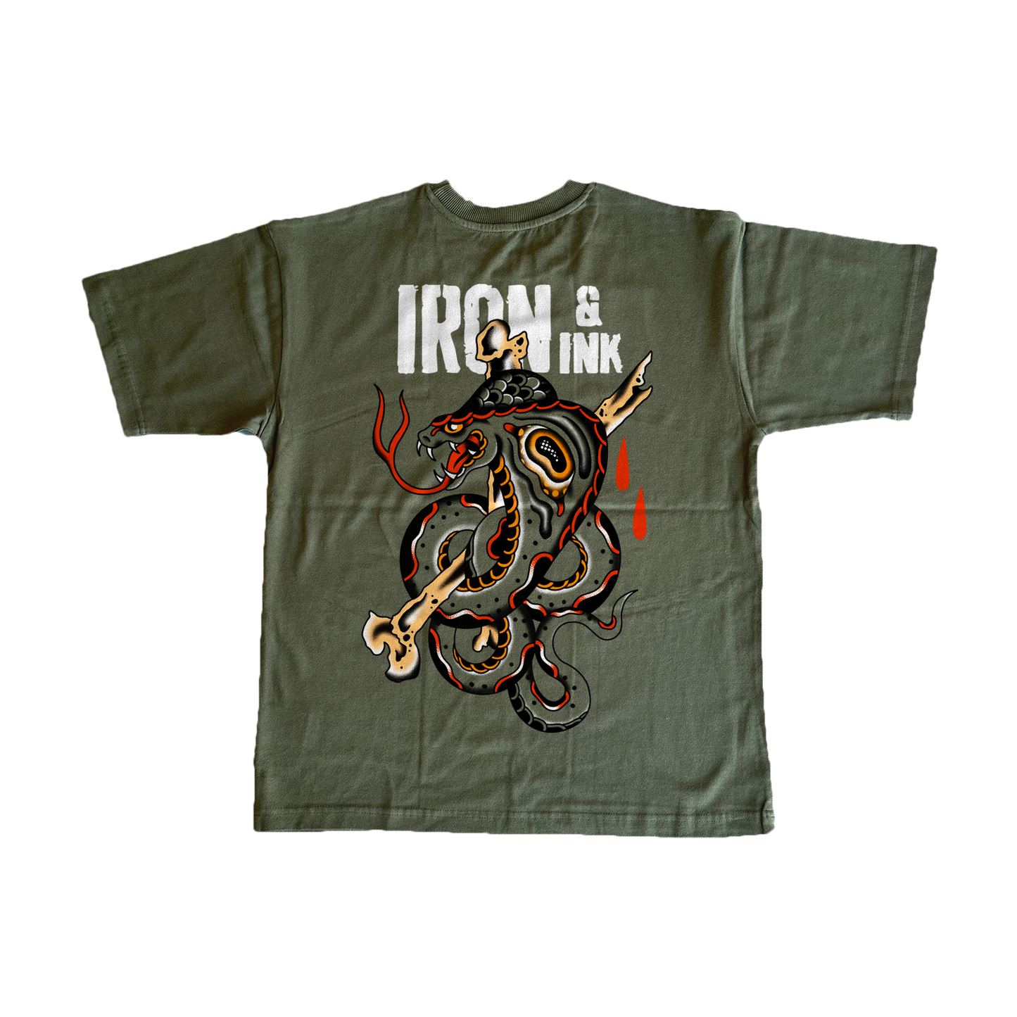 New CM exclusive "King Cobra" shirt-Olive green