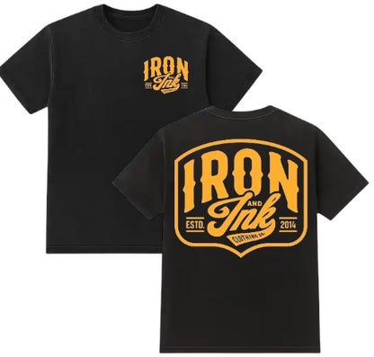 New Bold font tee- oversized fit onyx washed black