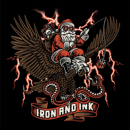 New Limited edition "Santa" shirt- garment dyed black