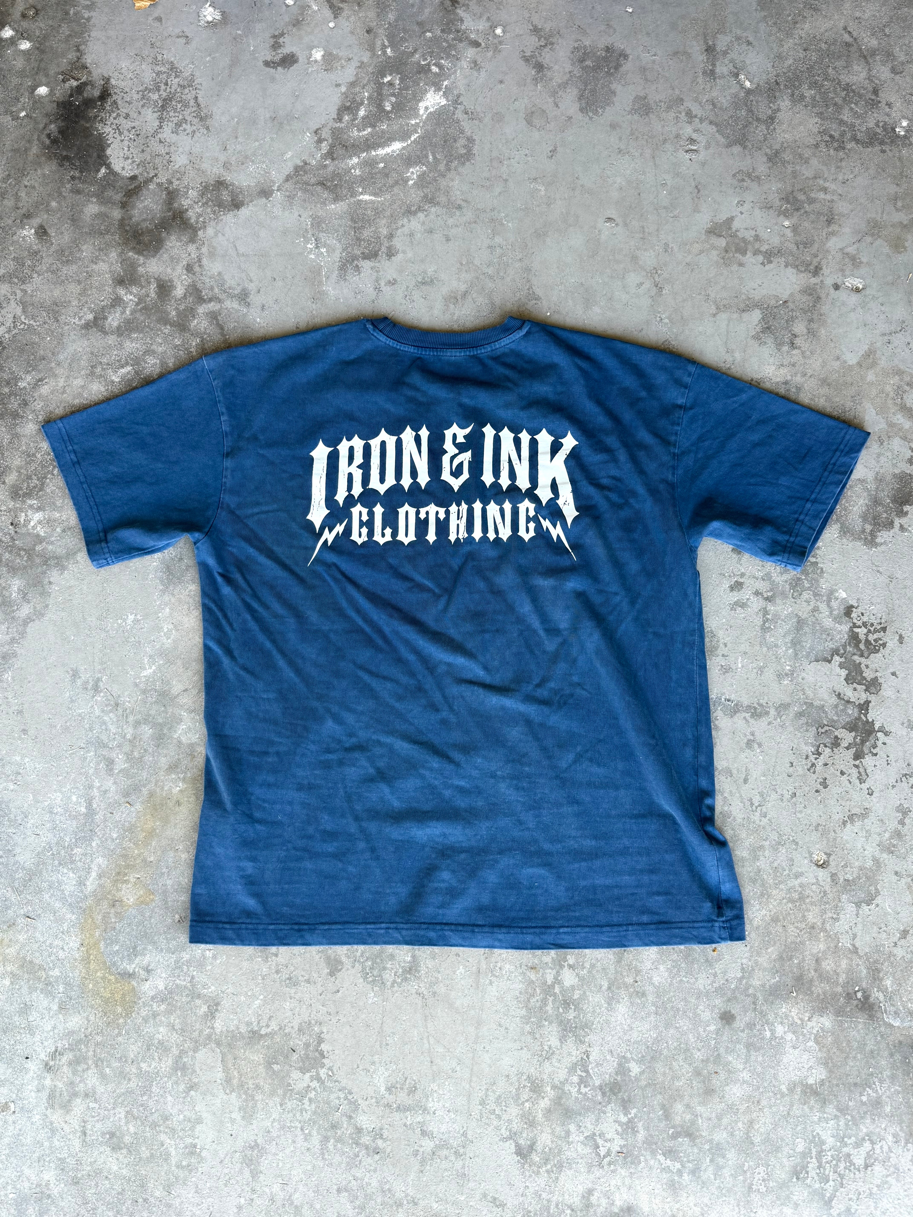 New "bolt" garment dyed shirt- Cobalt blue