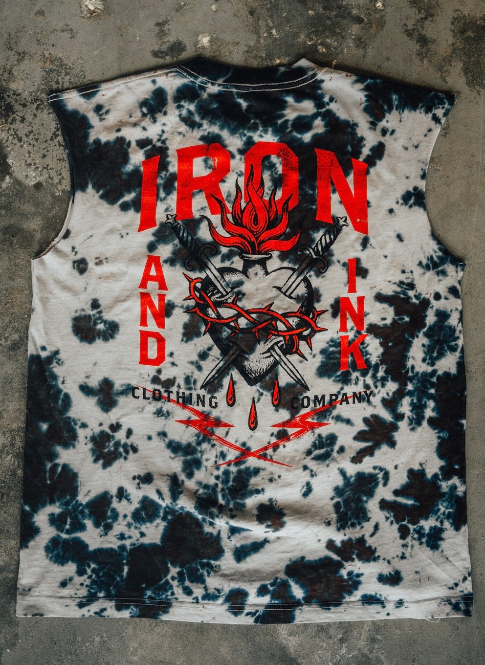 Early access "sacred heart" custom dyed oversized tank