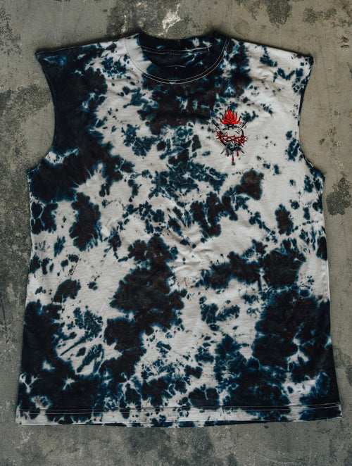 Early access "sacred heart" custom dyed oversized tank