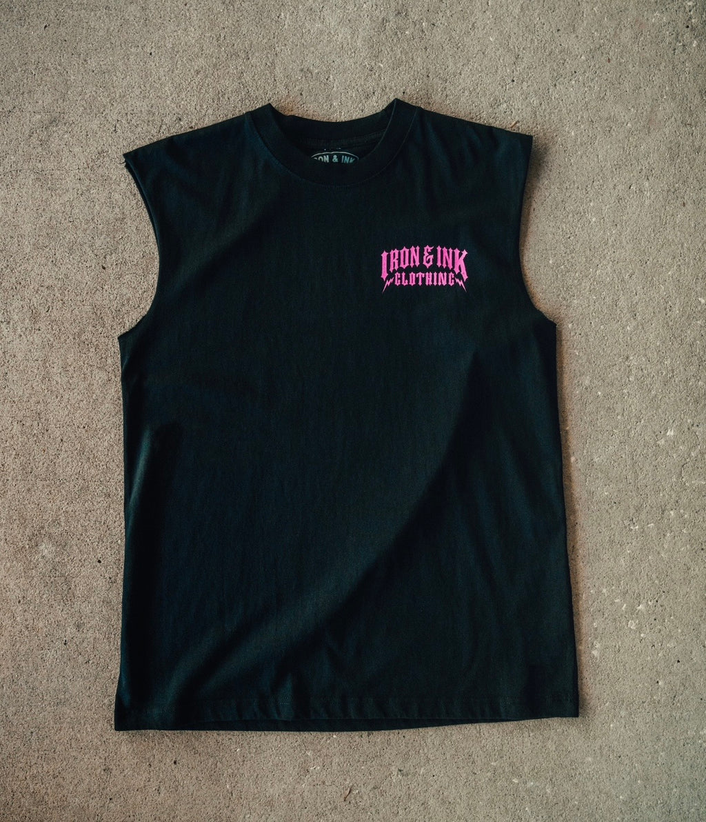 New "summer vibes" tank- Black