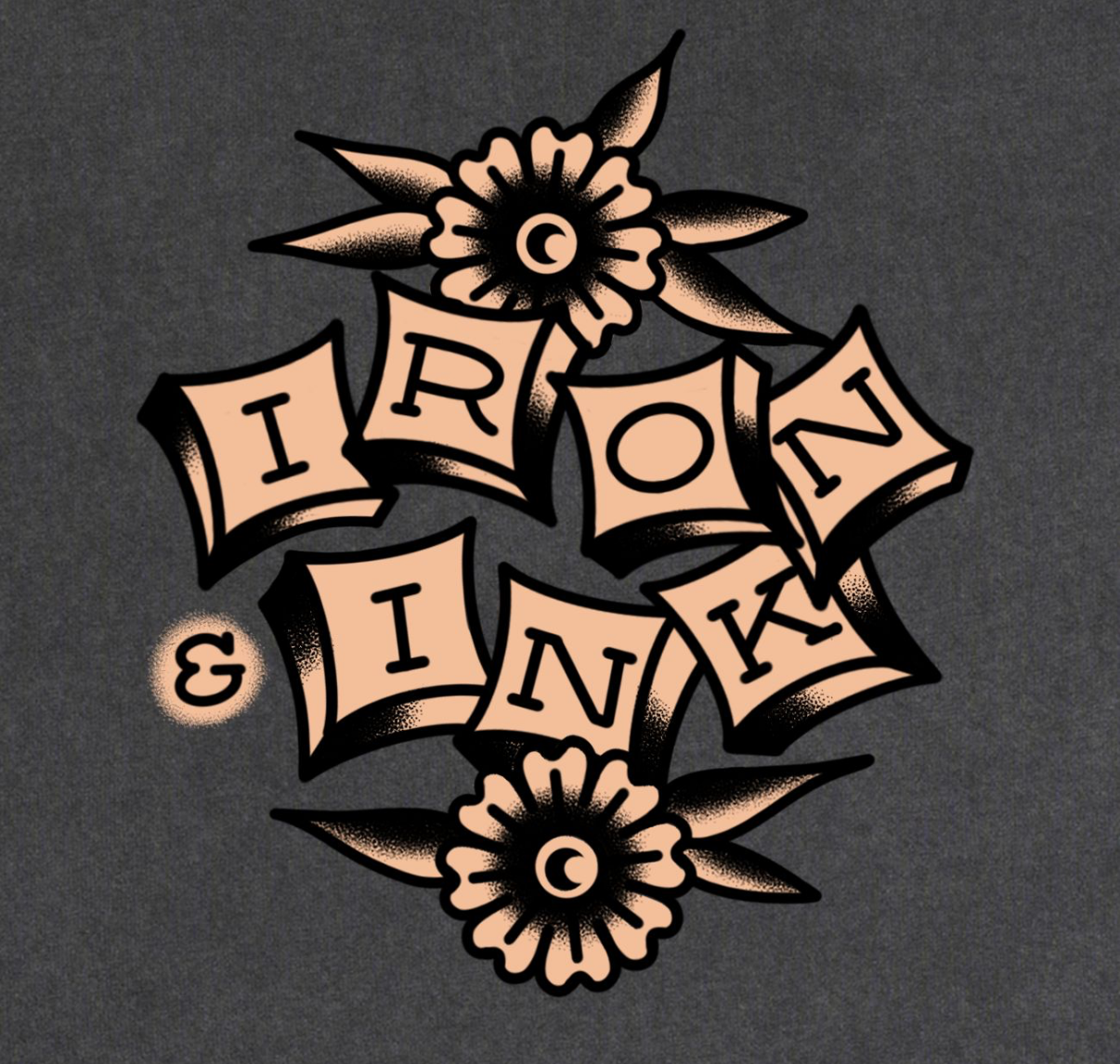 New "Good Luck" shirt- oversized tee in Acid wash grey