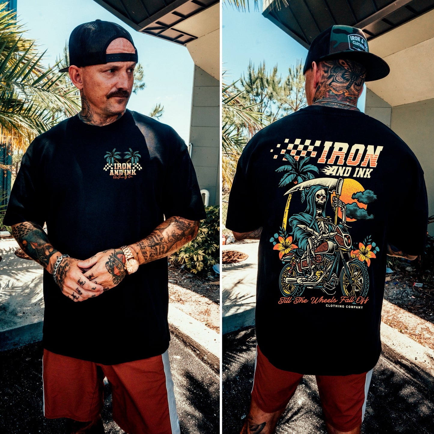 New "Moto Reaper" oversized shirt- washed black