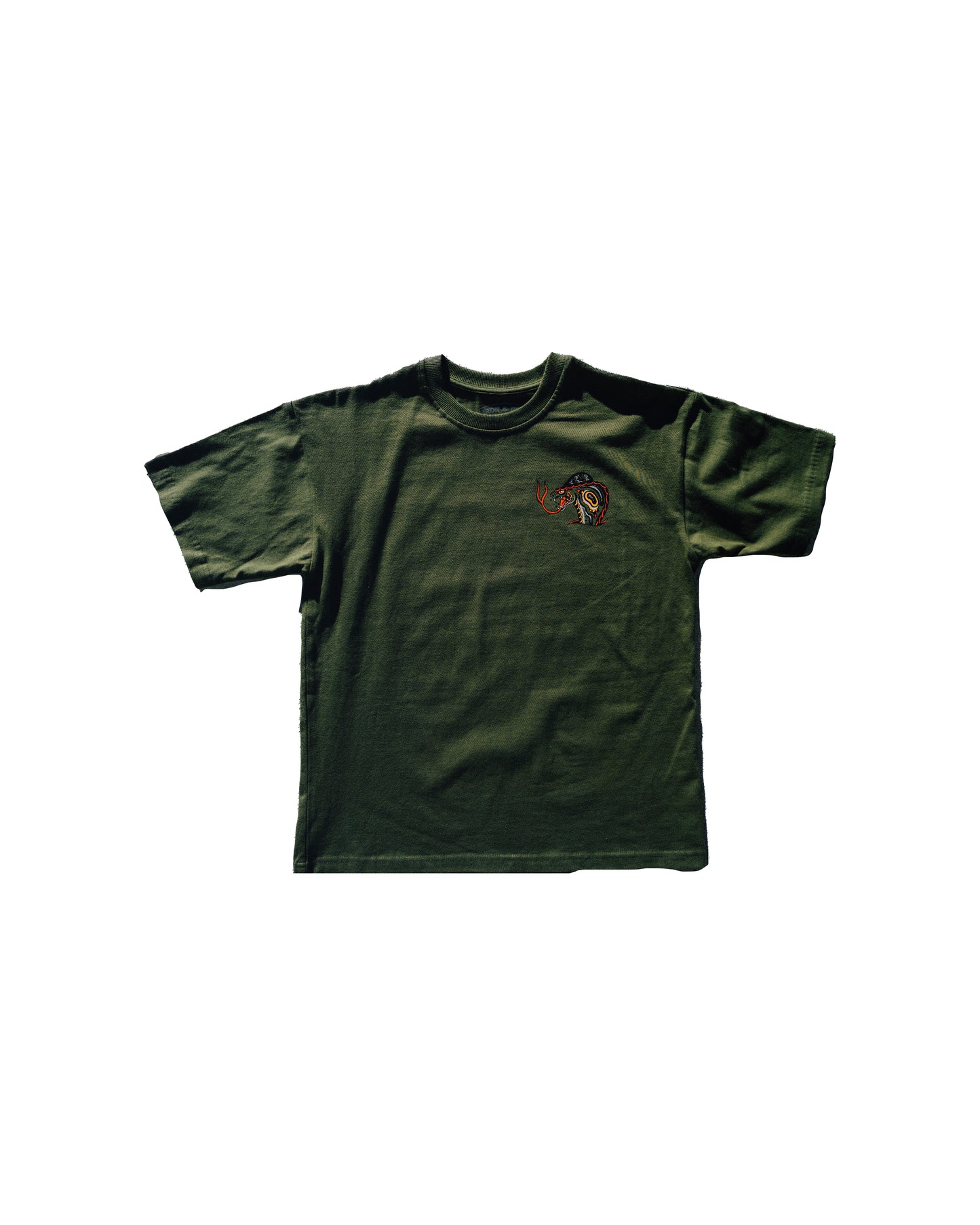 New "King Cobra" shirt-oversized tee in Olive green