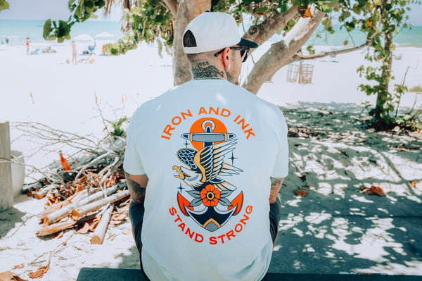 New "Stand Strong" regular style shirt- Seafoam blue