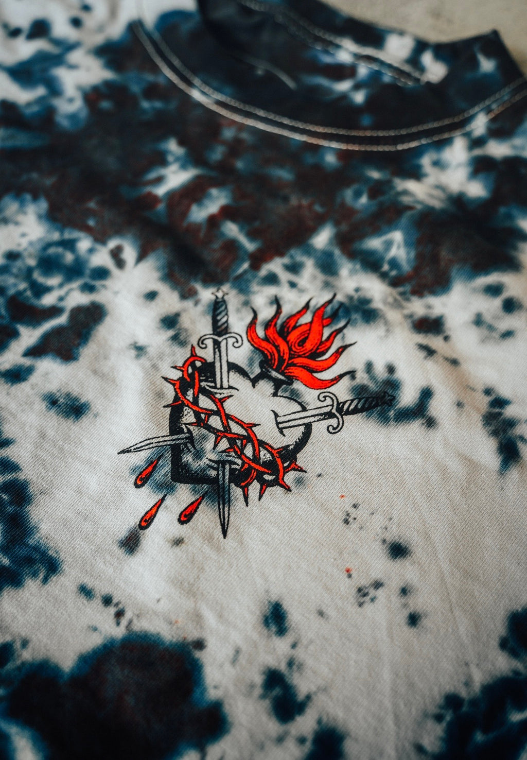 Early access "sacred heart" custom dyed oversized tank