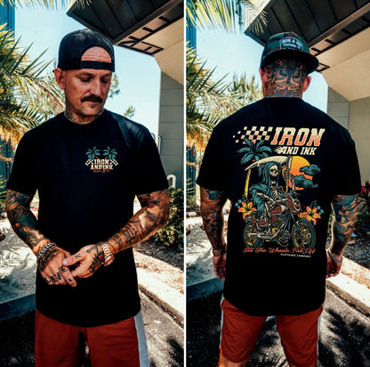 New "Moto Reaper" regular style shirt-black