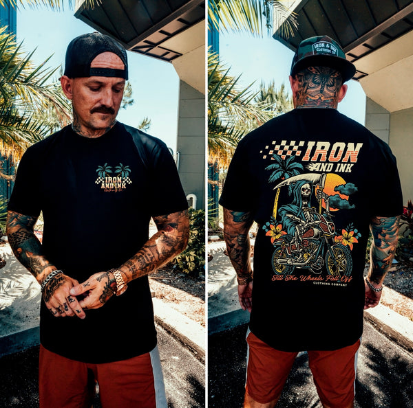 (Pre-Order) New "Moto Reaper" regular style shirt-black